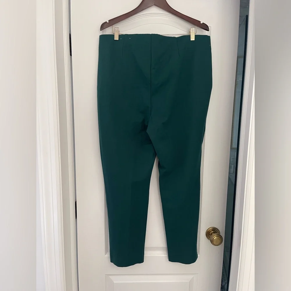 Chico’s Juliet Ponte Ankle Pants pull on Green So Slimming Stretch Sz 3 (16) XL - Picture 3 of 7